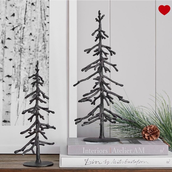 Pottery Barn 1/ Bronze Sculpted Trees 1/ Medium~ 4" w x 7" d x 14" h - Picture 2 of 10